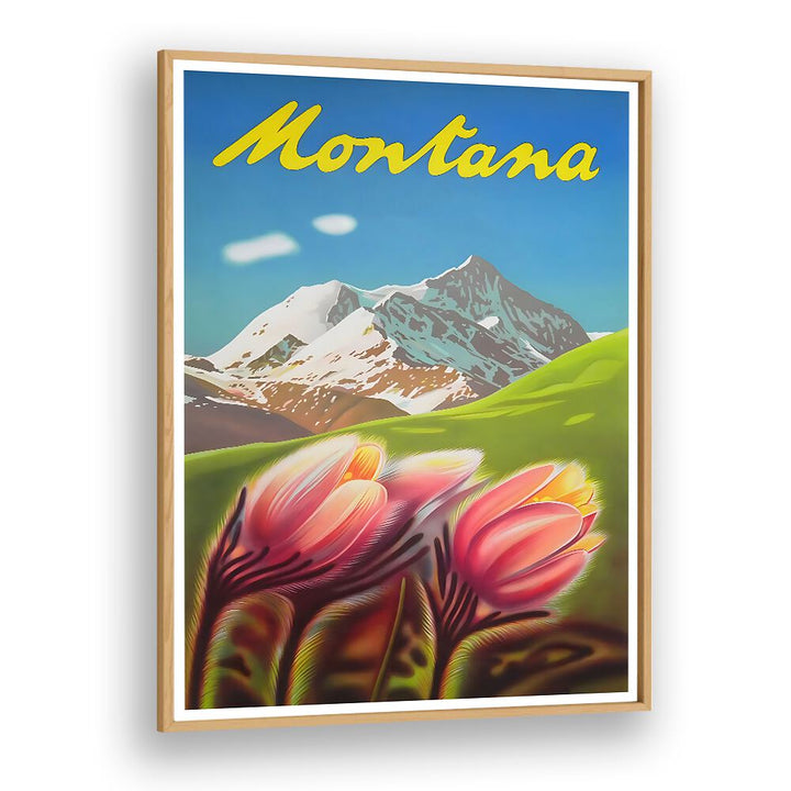 Colorful MONTANA Vintage Travel Posters feature stunning landscapes and artistic designs, perfect for any decor style.