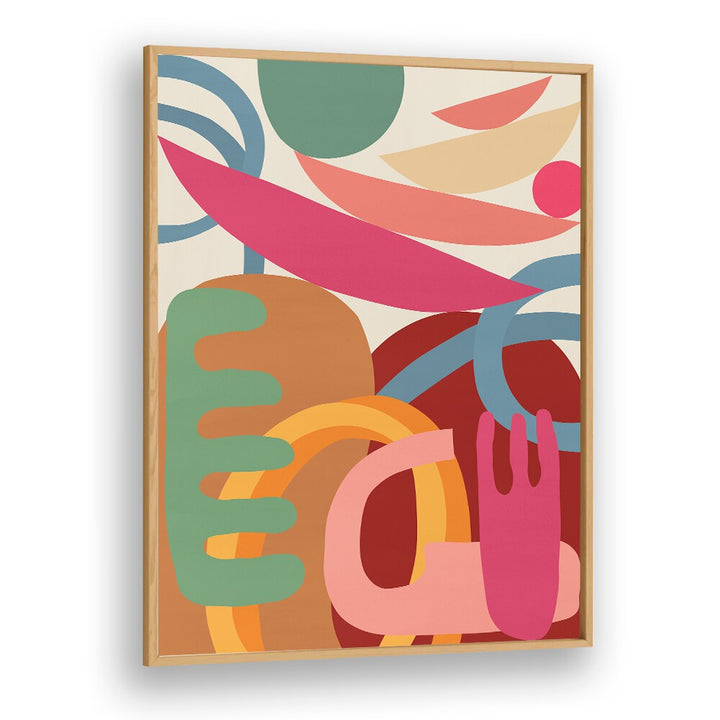 Vibrant ORGANIC, GEOMETRIC ART PRINTS showcasing abstract shapes and colors, perfect for creative spaces.