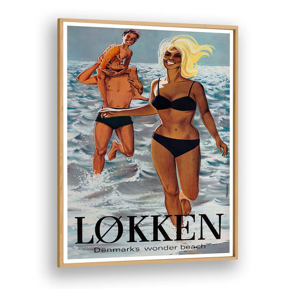 Celebrate summer fun at LOKKEN BEACH, DENMARK with our charming VINTAGE TRAVEL POSTERS, capturing timeless beach memories.