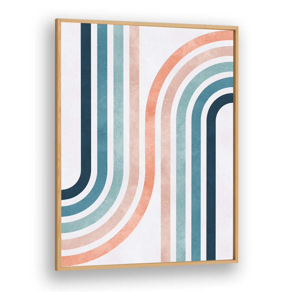Colorful LINES AND ARCS II, GEOMETRIC ART PRINTS showcase elegant curves, perfect for modern home decor.