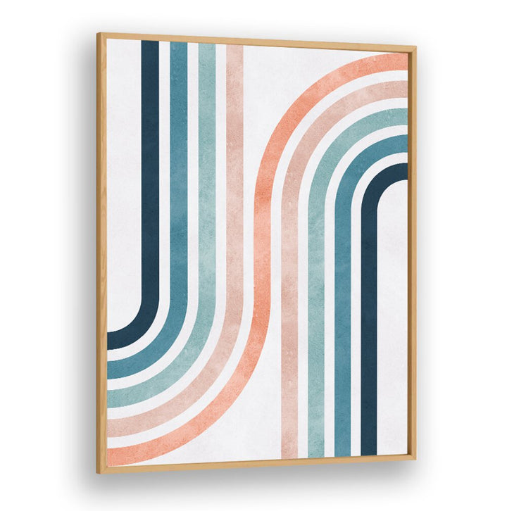 Colorful LINES AND ARCS II, GEOMETRIC ART PRINTS showcase elegant curves, perfect for modern home decor.