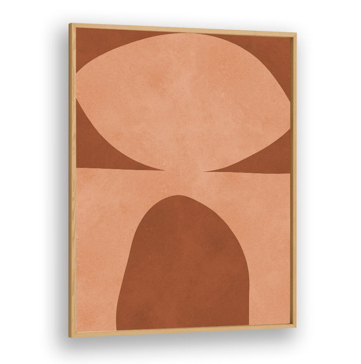 Stunning TRIBAL V, ABSTRACT PAINTINGS showcases modern shapes in earthy tones, perfect for art lovers.