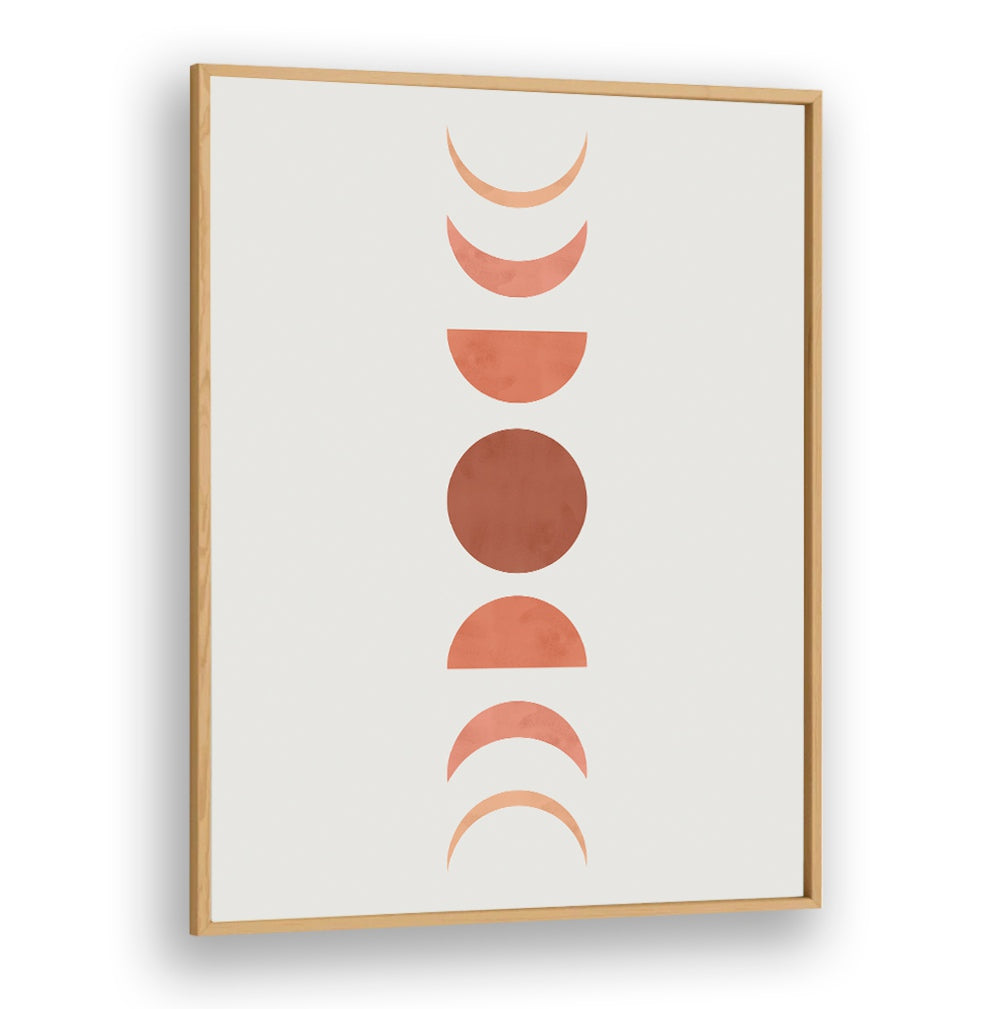 Elegant MOON PHASES, BOHO ART PAINTINGS showcasing lunar cycles in warm hues, perfect for bohemian home decor.
