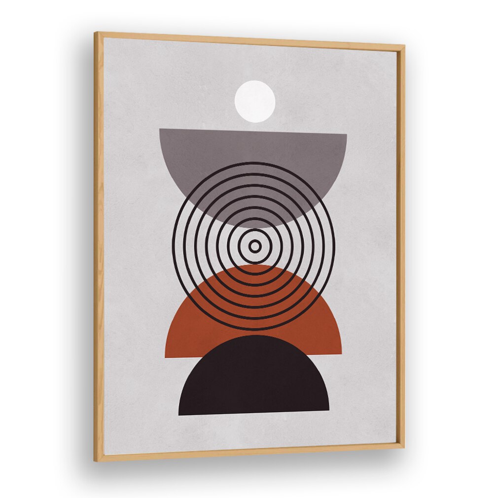 Modern LINES AND CIRCLES XI, BOHO ART PAINTINGS featuring geometric shapes, perfect for artistic and creative spaces.