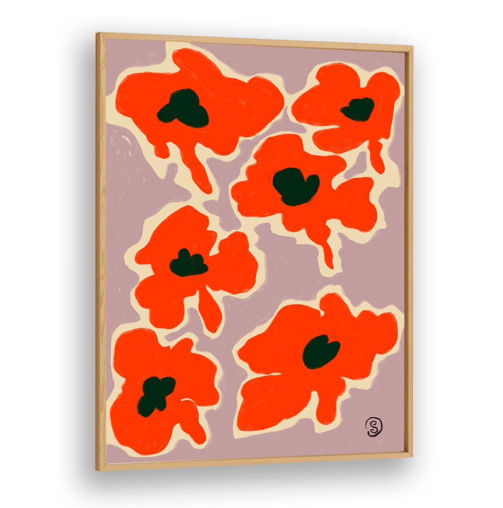 Vibrant POPPY, FLORAL FLOWER PAINTINGS bring warmth and elegance to your space, perfect for any decor style.