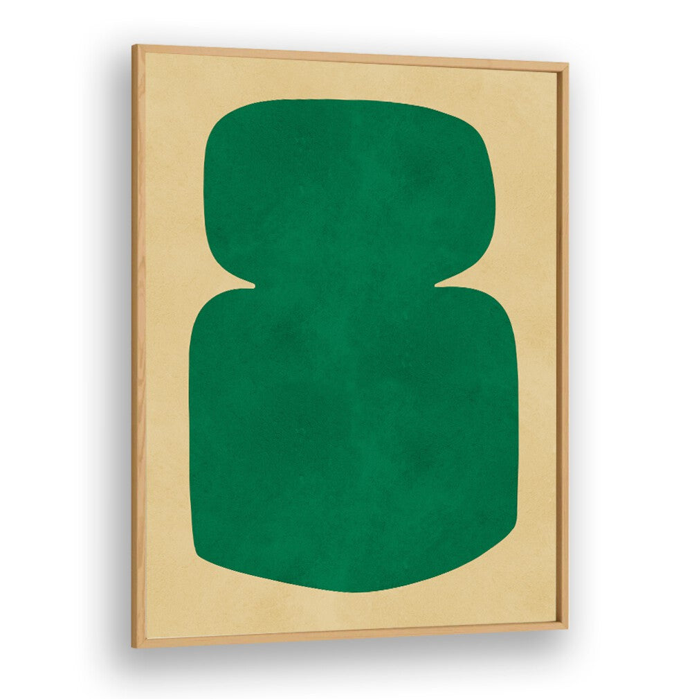 Elegant ORGANIC ART X, GEOMETRIC ART PRINTS featuring a striking green shape, perfect for modern décor.