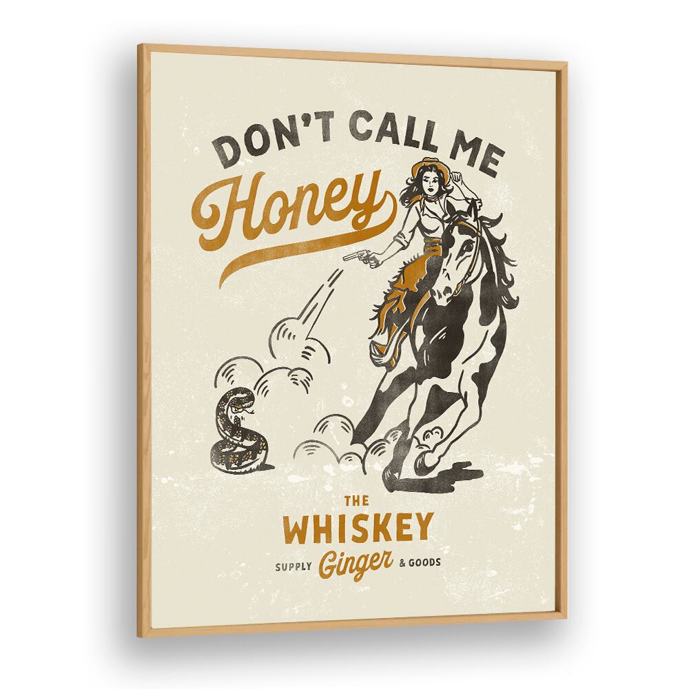 Bold Western art featuring a fierce cowgirl, embodying HONEY II, COWBOY spirit for fearless women. Perfect for any decor.