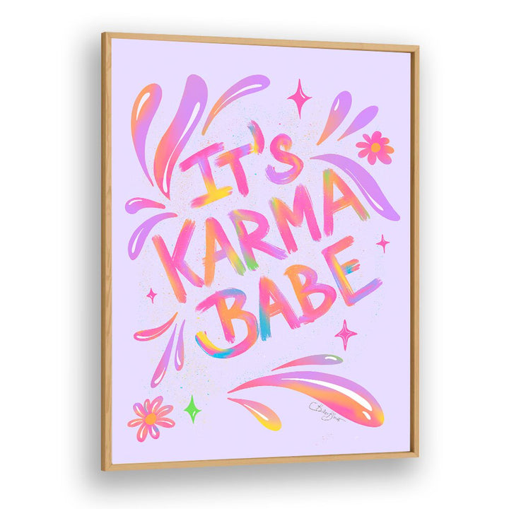 Bright and colorful KARMA BABE, FASHION POSTERS by Baroo Bloom, perfect for uplifting your living space decor.