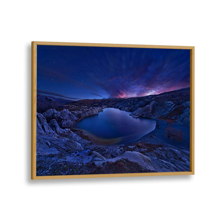 Stunning BLUE LAKE, PHOTOGRAPHY PRINTS showcasing serene waters and dramatic skies, perfect for enhancing your space.