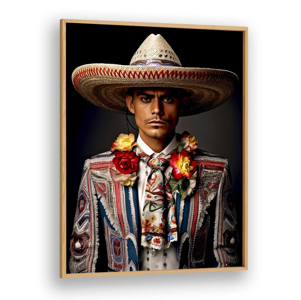 Vibrant portrait from the MEXICAN LIFE XIII, COWBOY collection showcasing traditional attire and culture.