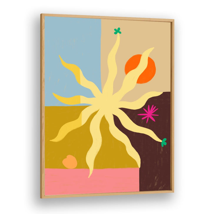Bright and artistic poster featuring THE SUN II, ZODIAC design, perfect for enhancing any space.