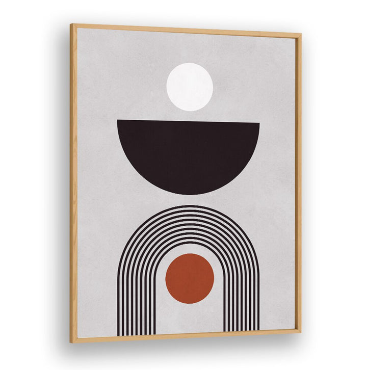 Modern LINES AND CIRCLES XV, BOHO ART PAINTINGS featuring geometric shapes in a stylish frame for creative decor.