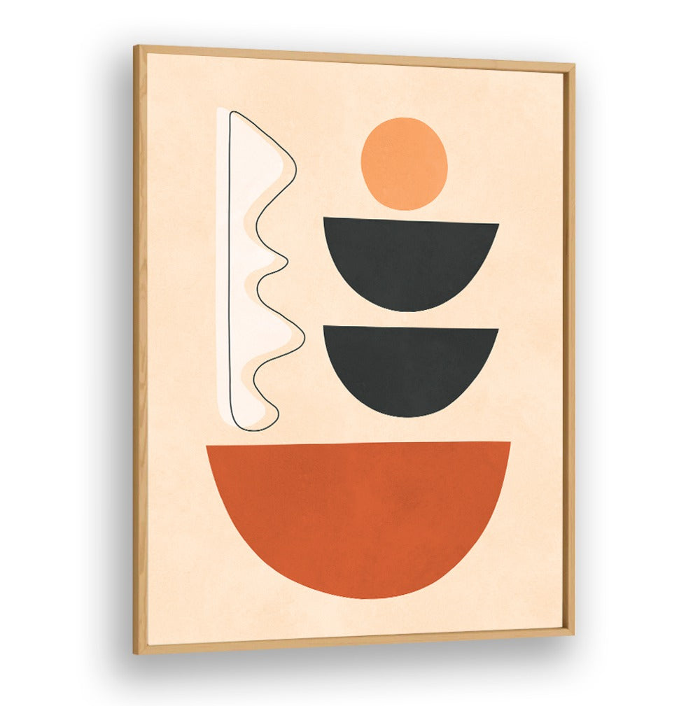 Colorful SEMICIRCLES II, BOHO ART PAINTINGS showcase geometric shapes, perfect for modern decor enthusiasts.