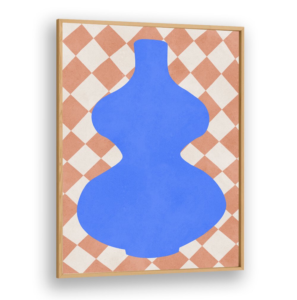 Blue geometric art print featuring unique shapes, part of TRIBAL SHAPES VI, GEOMETRIC ART PRINTS collection.