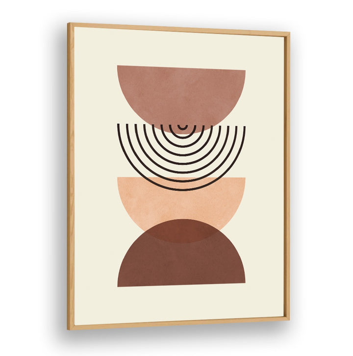 Abstract LINES AND CIRCLES II, GEOMETRIC ART PRINTS featuring warm tones and modern design, perfect for artistic spaces.