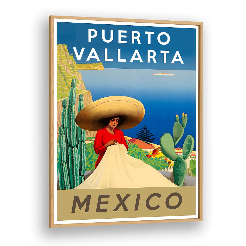 Vibrant MEXICO III, VINTAGE TRAVEL POSTERS showcasing Puerto Vallarta's beauty and culture, perfect for any decor.