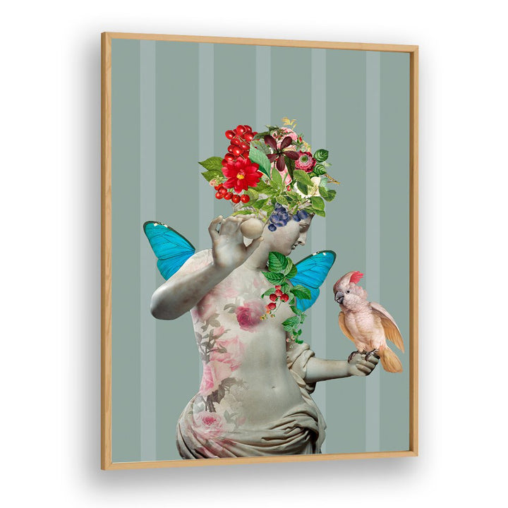 Stunning DELICATE WOMEN VII, ALTERED ART PRINTS by Andrea Haase, showcasing femininity and resilience in vibrant detail.