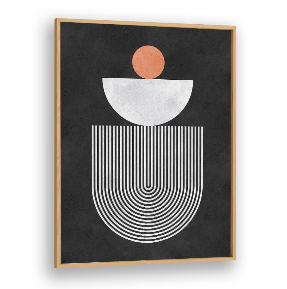 Modern LINES AND CIRCLES VI, GEOMETRIC ART PRINTS featuring bold shapes and contrasting colors for unique decor.