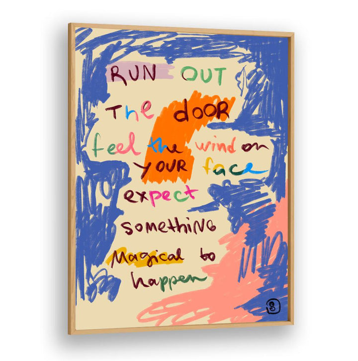 Colorful typography poster featuring a MAGICAL DAY MESSAGE, QUOTES to inspire positivity and creativity in your space.