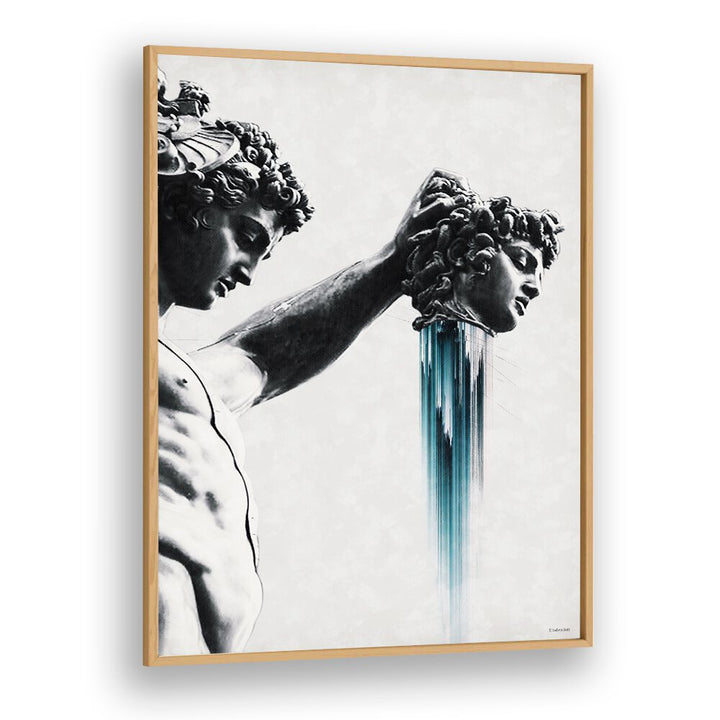 Transform your space with PERSEUS AND MEDUSA, ALTERED ART PRINTS by Underdott, showcasing a dramatic mythical encounter.