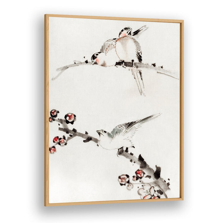 BIRDS ON BRANCHES , VINTAGE PAINTINGS