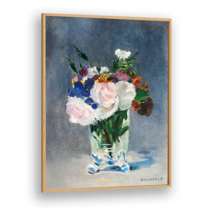 FLOWERS IN A CRYSTAL VASE , VINTAGE PAINTINGS