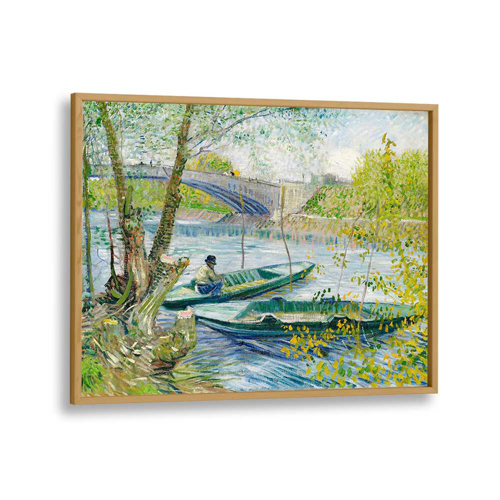FISHING IN SPRING, (1887) ,  VINTAGE PAINTINGS