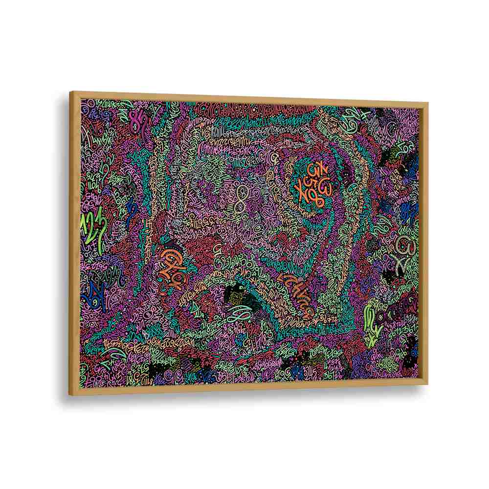 Vibrant NEON NUMBERS, DOODLE ART PAINTINGS add a contemporary flair to any space, enhancing your home or office decor.