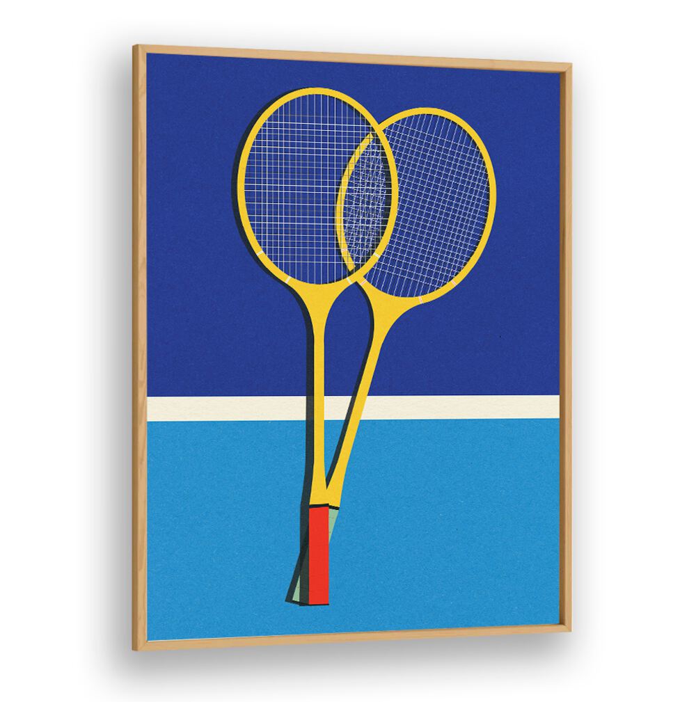 Stylish badminton rackets poster, perfect for sports enthusiasts. Elevate your space with BADMINTON RACKETS, SPORTS POSTERS.