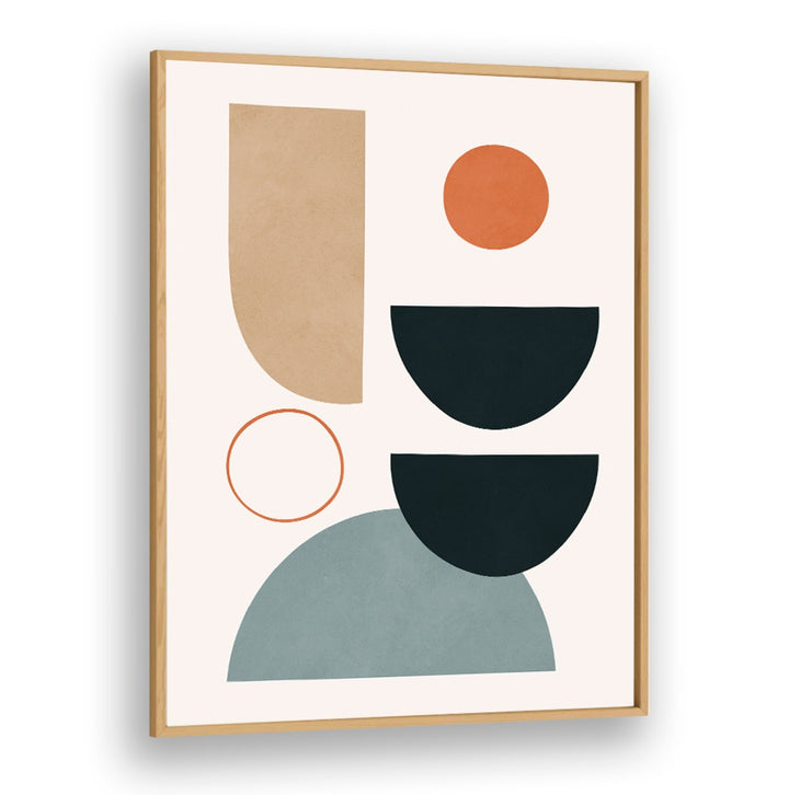Colorful SEMICIRCLES VI, BOHO ART PAINTINGS featuring geometric shapes and earthy tones, perfect for modern decor.