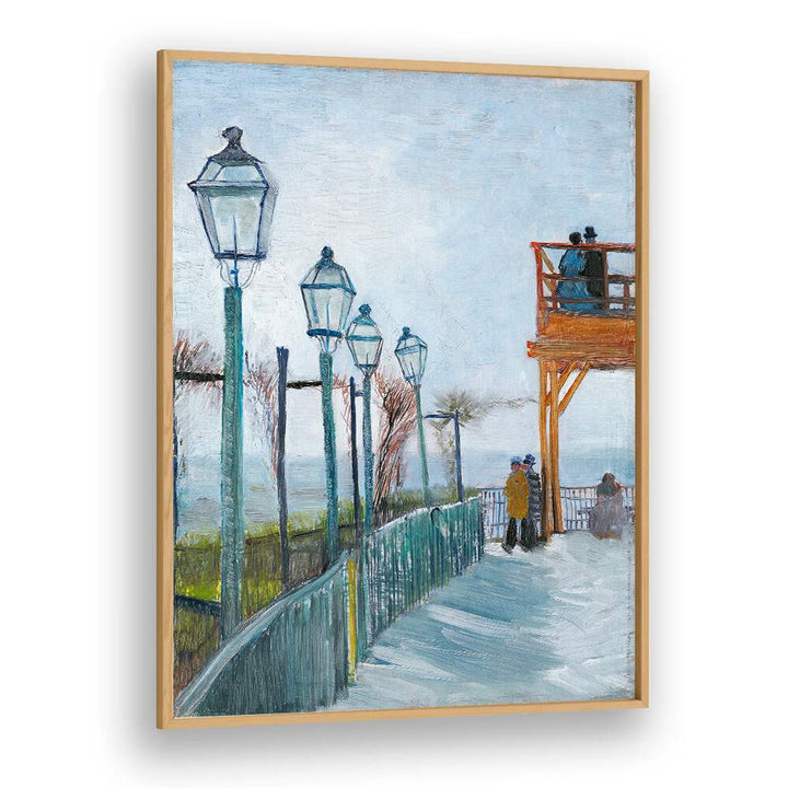 TERRACE AND OBSERVATION DECK AT THE MOULIN DE BLUTE-FIN, MONTMARTRE (1887),  VINTAGE PAINTINGS