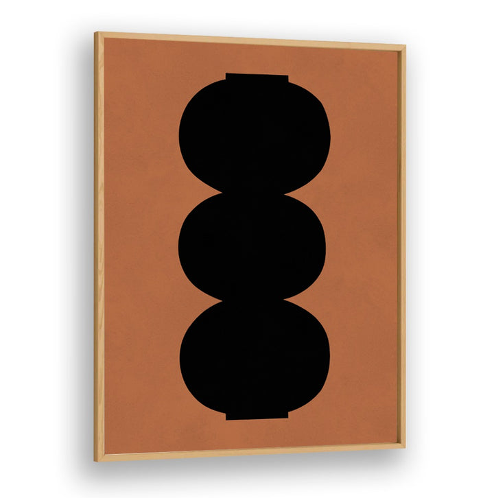 Stylish TRIBAL SHAPES XIV, GEOMETRIC ART PRINTS in black and terracotta, perfect for modern home decor.
