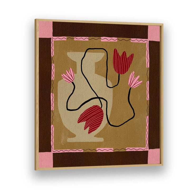 Bright and vibrant OUT OF VASE BLOOMS IV, FLORAL FLOWER PAINTINGS, enhancing contemporary home decor beautifully.