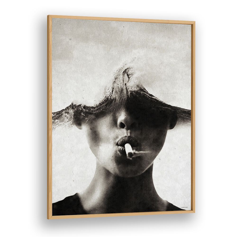 Surreal art print "THE SOUND OF WAVES" by Underdott features a captivating blend of sound and imagery.