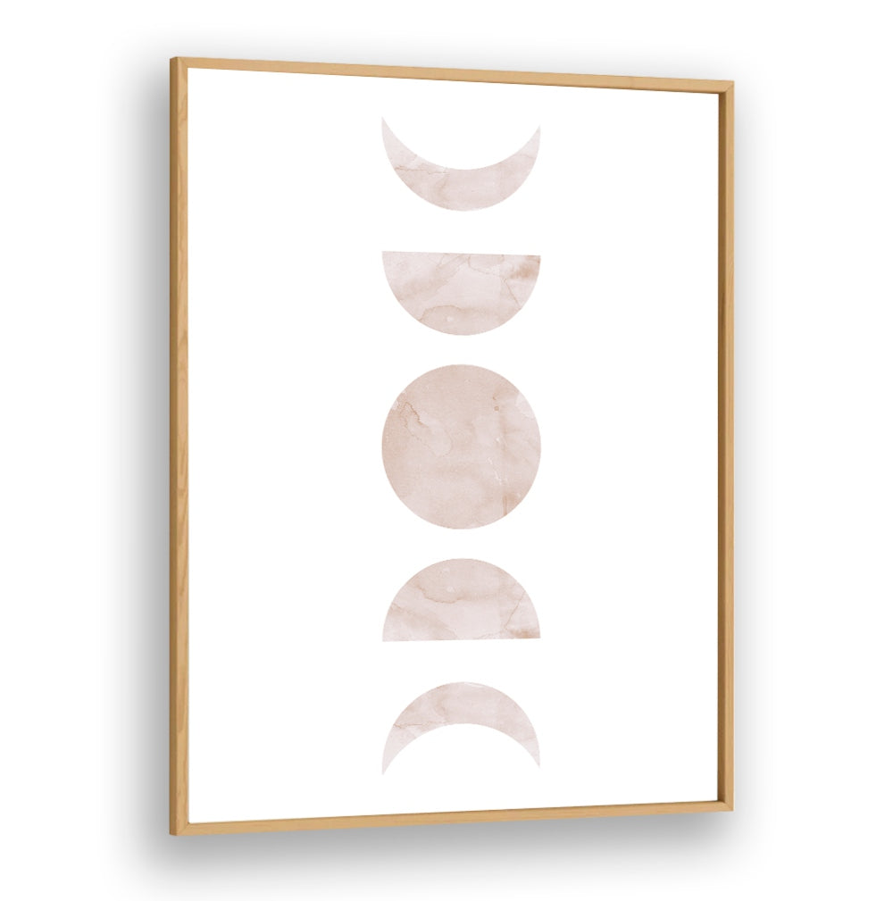 Elegant WATERCOLOR III, BOHO ART PAINTINGS featuring soft circles and crescent shapes in a modern, abstract design.