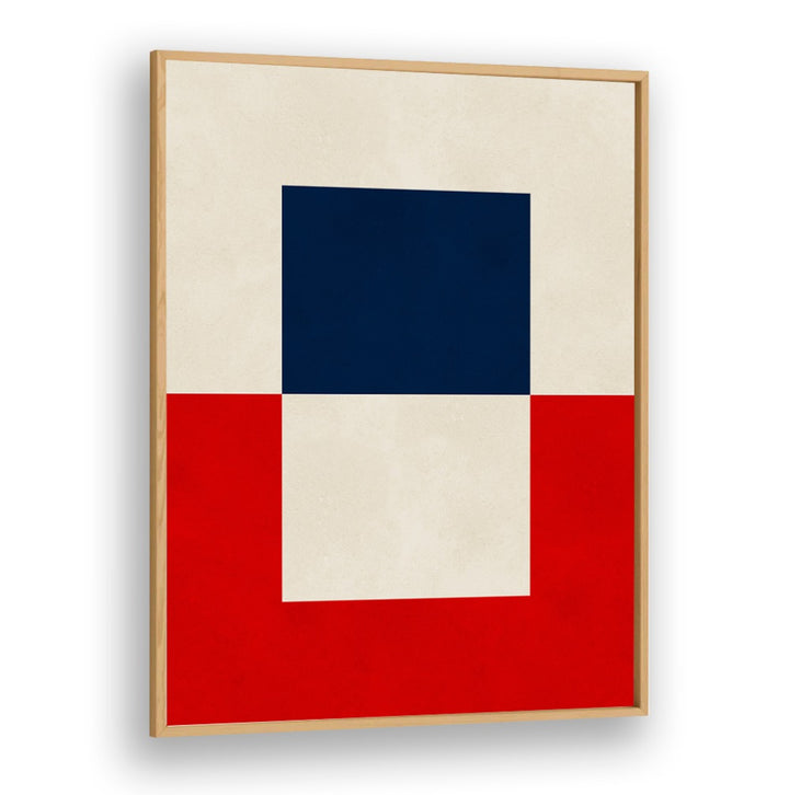 Modern geometric art prints featuring bold colors in OVERLAPPING VI, perfect for stylish decor at Oakwood.