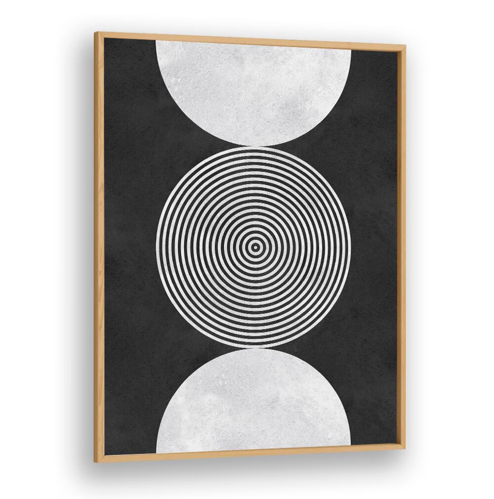 Stunning BLACK BACKGROUND VII, GEOMETRIC ART PRINTS featuring colorful circles on a deep black backdrop. Perfect for modern decor.