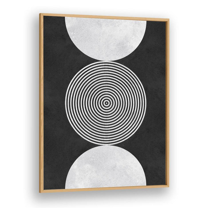 Stunning BLACK BACKGROUND VII, GEOMETRIC ART PRINTS featuring colorful circles on a deep black backdrop. Perfect for modern decor.