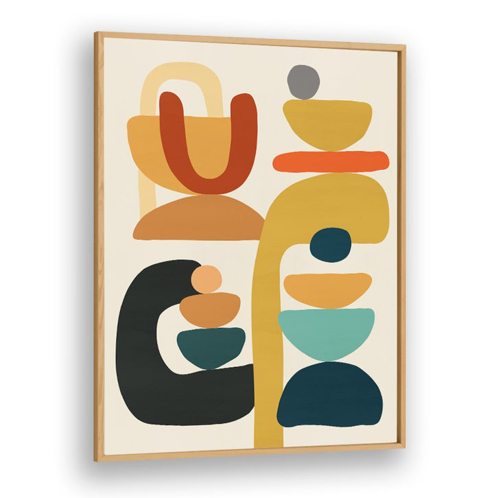 Vibrant ORGANIC III, BOHO ART PAINTINGS showcasing unique geometric shapes, perfect for modern home decor.