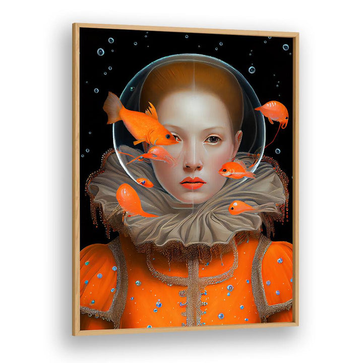 Explore the mystical beauty of "THE PRINCESS OF DEEP SEA, ALTERED ART PRINTS" by Dikhotomy, featuring vibrant underwater life.