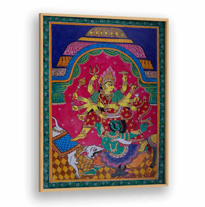 GODDESS DURGA, INDIAN ART PAINTINGS showcase divine strength and grace in vibrant, exquisite detail.