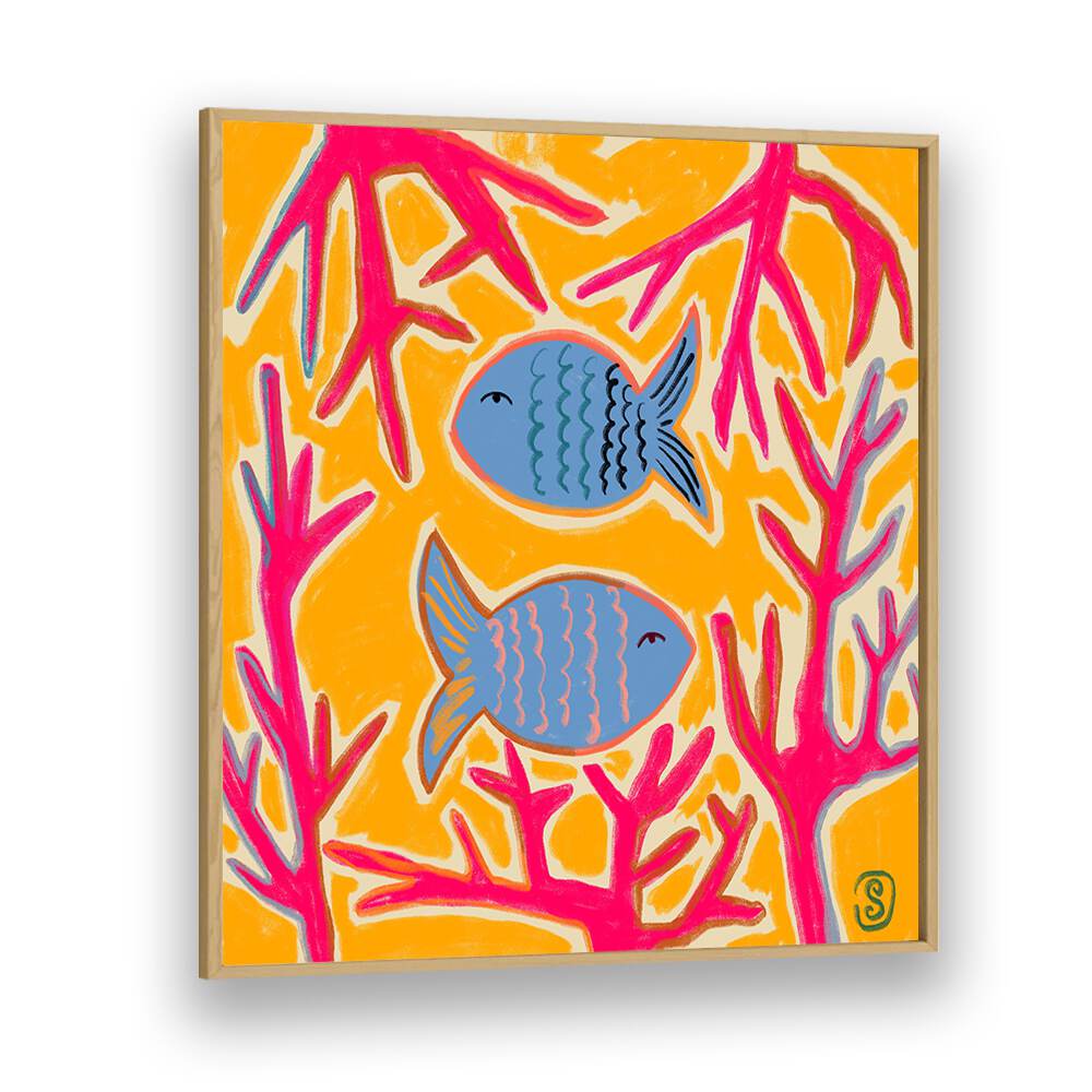 Vibrant PISCES III, ZODIAC poster featuring artistic fish design, perfect for astrology lovers at Oakwood Plain.