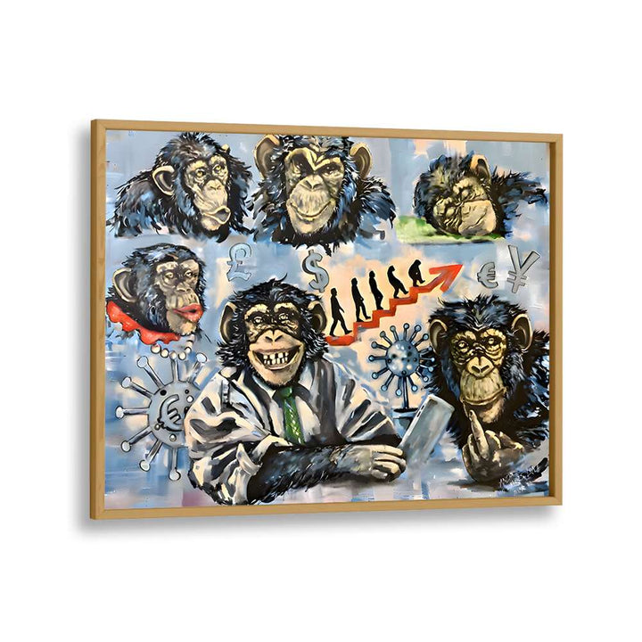 Bright and colorful MEETING 2021, COMIC POSTERS featuring playful monkey illustrations for art enthusiasts.