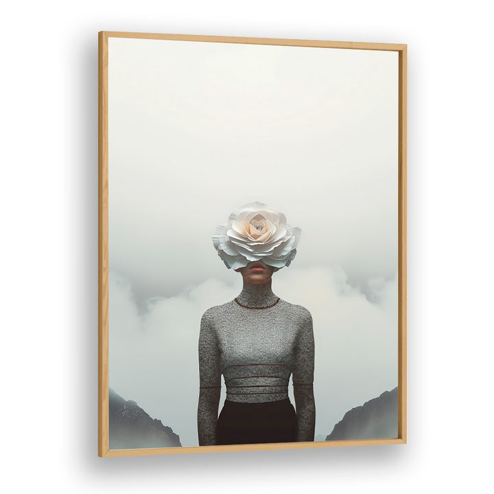 Surreal art print "FLOWER FACE" by Andreas Magnusson blends nature and imagination in a captivating design.