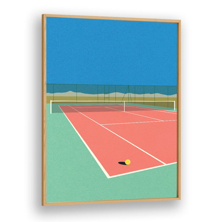 Tennis Court in the Desert, Sports Posters blend nature's beauty with the thrill of tennis in a stunning landscape.