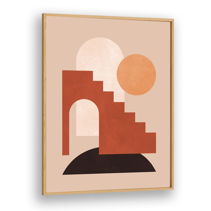 Colorful GEOMETRIC COMPOSITION IV, BOHO ART PAINTINGS with bold shapes, perfect for brightening any wall decor.