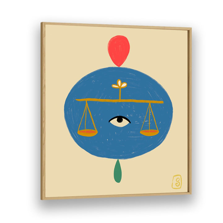 LIBRA III, ZODIAC poster featuring artistic scales and cosmic elements, perfect for transforming your space.