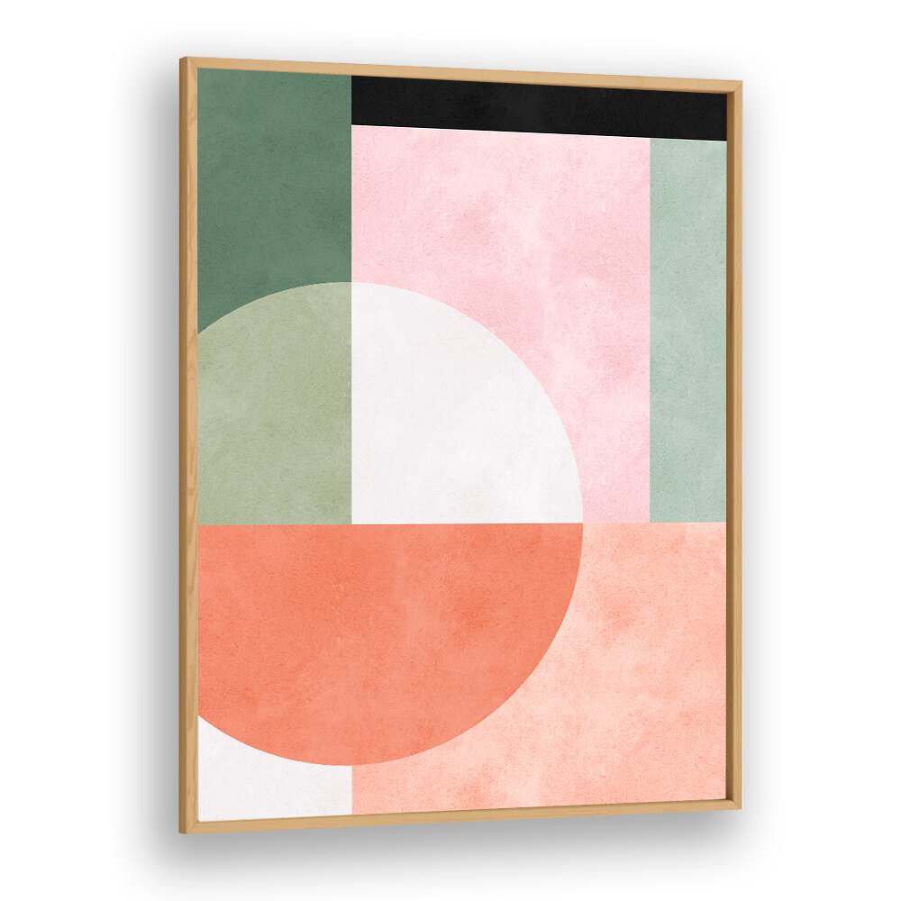 Stunning GEOMETRIC HARMONY III art print featuring modern colors and shapes, perfect for any abstract art lover.