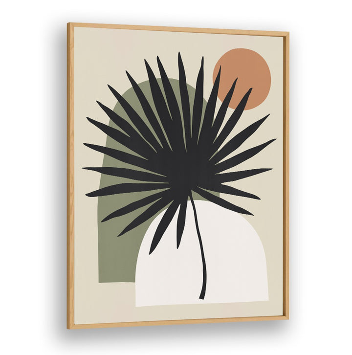 Stylish COMPOSITION V, BOHO ART PAINTINGS featuring a palm leaf design, perfect for modern decor enthusiasts.