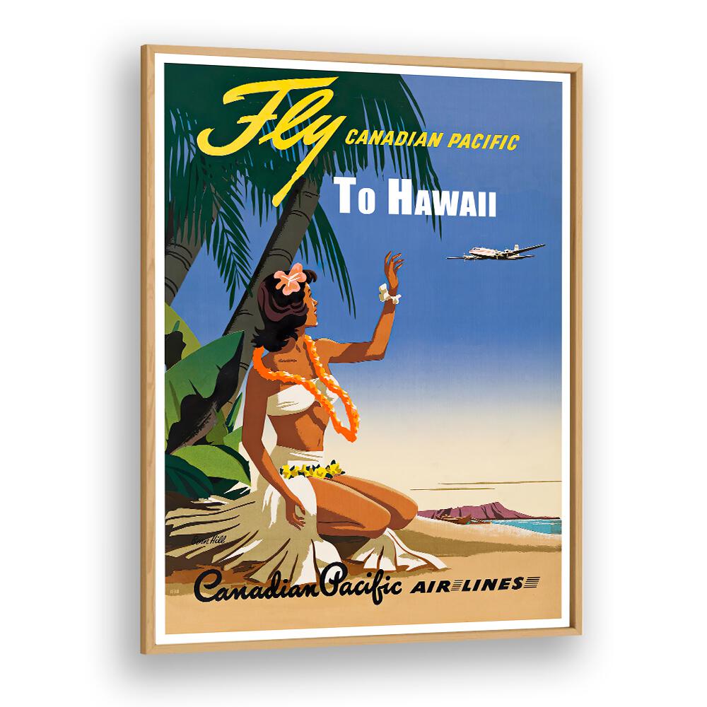 HAWAII IV, VINTAGE TRAVEL POSTERS feature a colorful retro design celebrating the allure of Hawaii's tropical paradise.